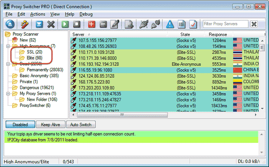 Proxy Switcher Standard 5.11.2 برنامج البروكسى الرائع للتصفح الامن والسرى